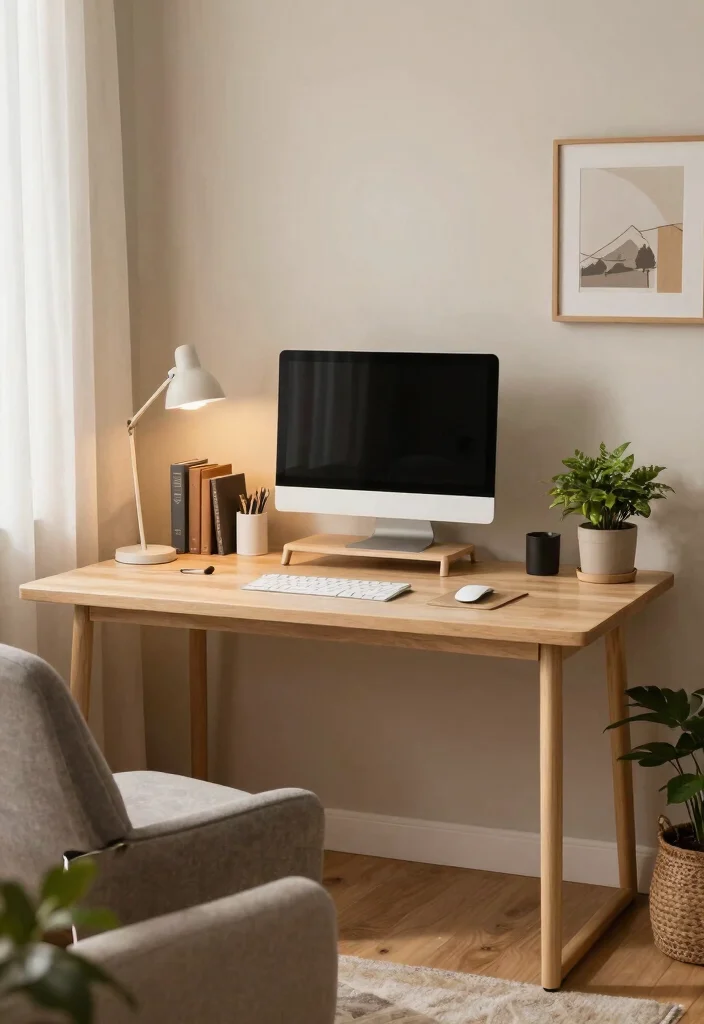 30 College Living Room Decor Ideas for a Cute Budget Friendly Space - 18. Creative Desk Setup 1