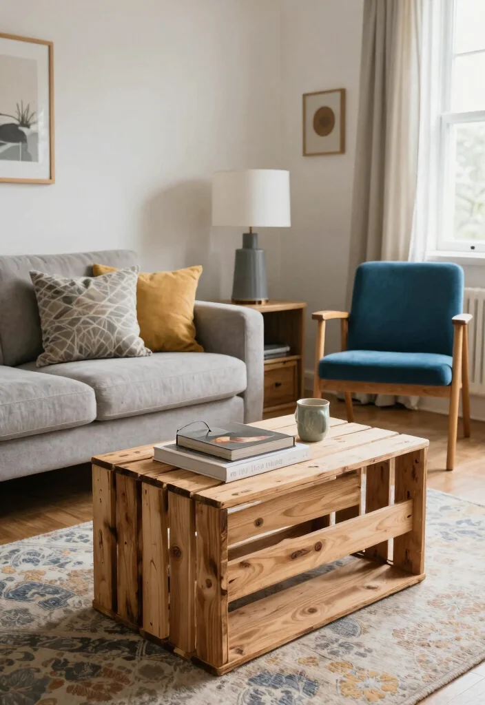 30 College Living Room Decor Ideas for a Cute Budget Friendly Space - 19. Reuse and Upcycle 1