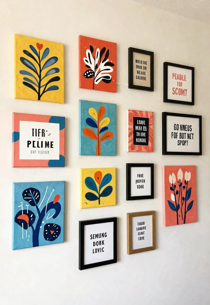 30 College Living Room Decor Ideas for a Cute Budget Friendly Space - 2. DIY Wall Art 1