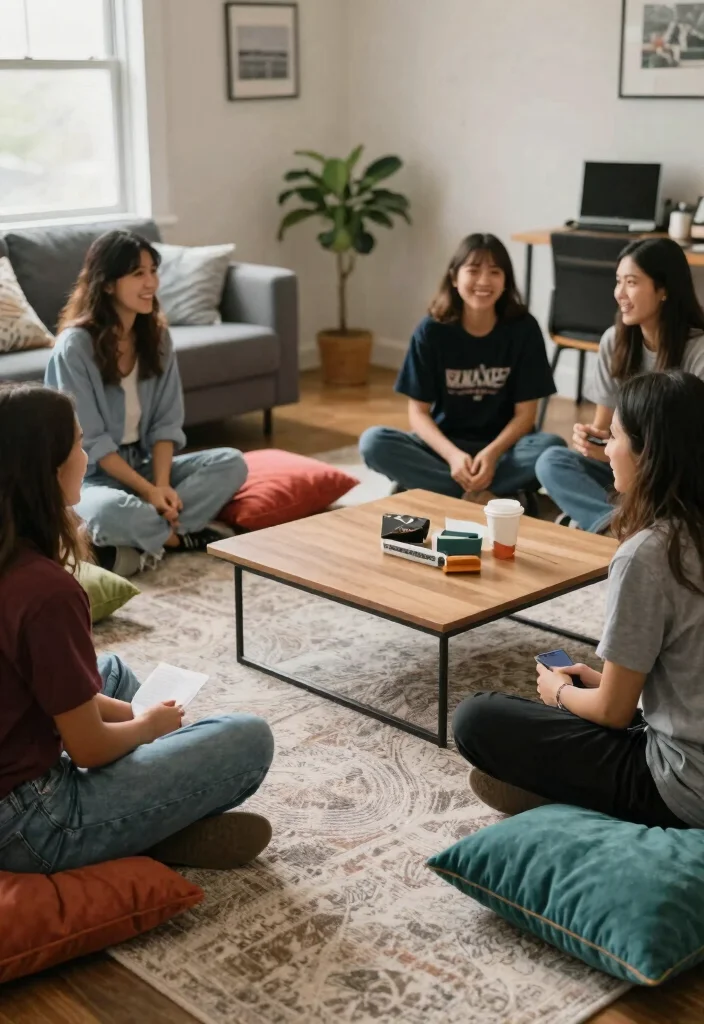 30 College Living Room Decor Ideas for a Cute Budget Friendly Space - 21. Floor Seating 1