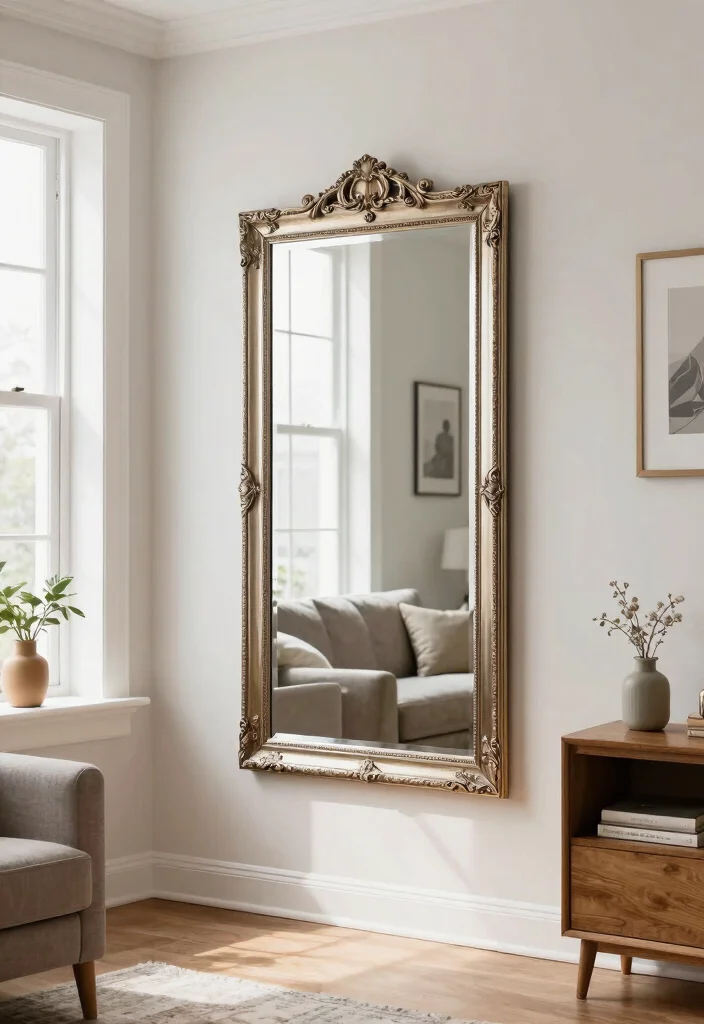 30 College Living Room Decor Ideas for a Cute Budget Friendly Space - 23. Wall Mirrors 1