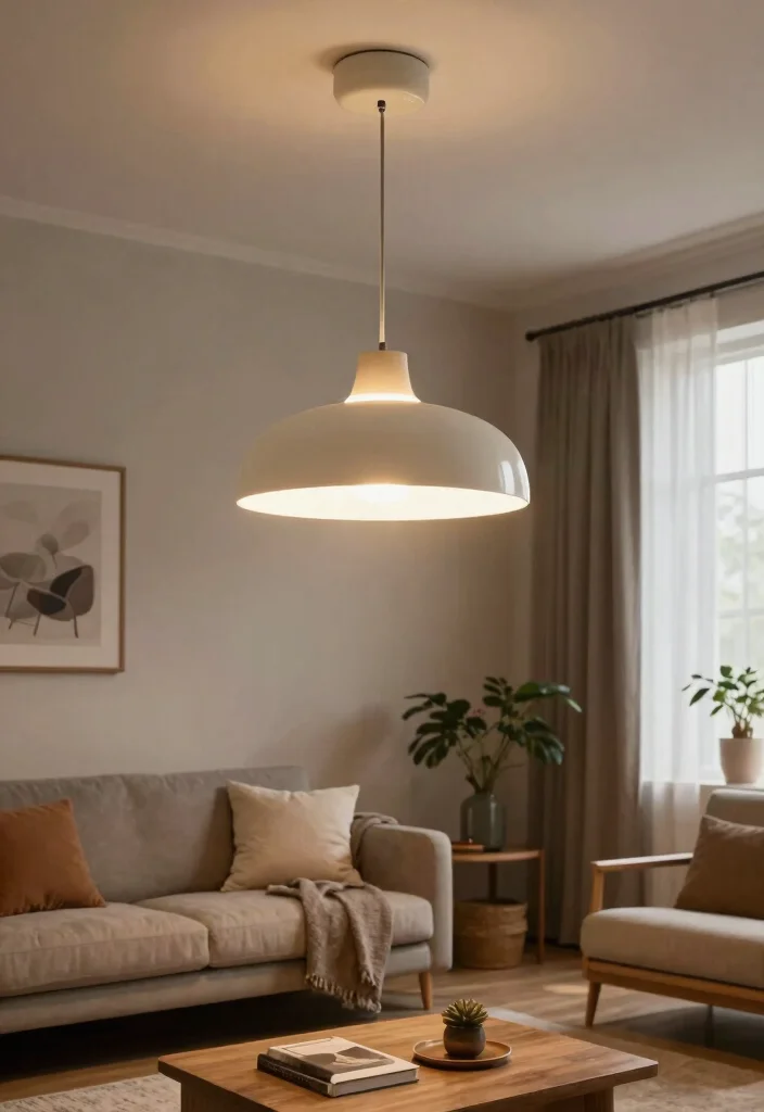 30 College Living Room Decor Ideas for a Cute Budget Friendly Space - 25. Statement Lighting Fixtures 1