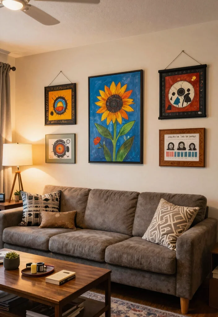 30 College Living Room Decor Ideas for a Cute Budget Friendly Space - 30. Custom Decor Projects 1