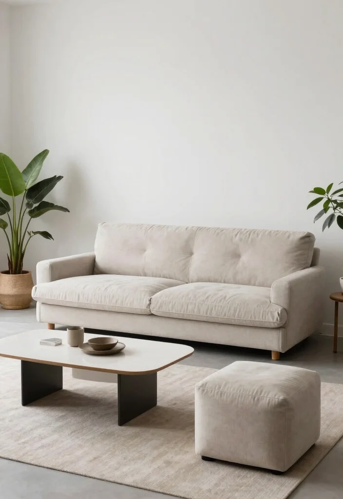 30 College Living Room Decor Ideas for a Cute Budget Friendly Space - 6. Minimalist Furniture 1