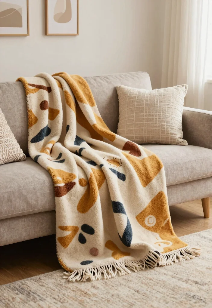 30 College Living Room Decor Ideas for a Cute Budget Friendly Space - 7. Cozy Blankets 1
