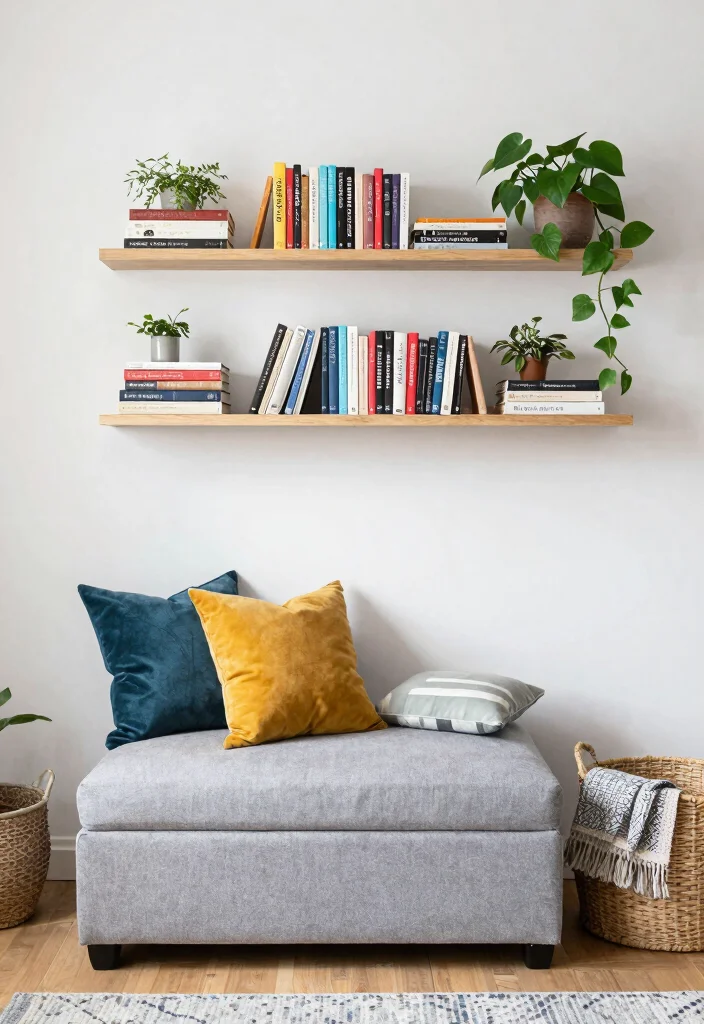 30 College Living Room Decor Ideas for a Cute Budget Friendly Space - 8. Multi-Functional Decor 1