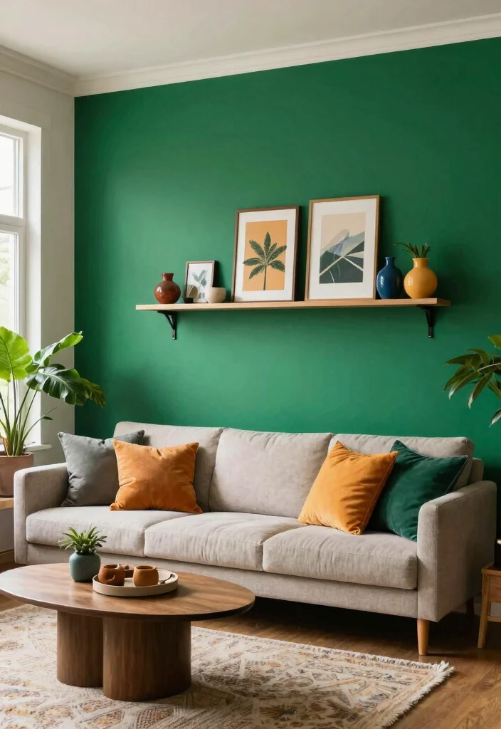 30 Colourful Living Room Decor Ideas for a Fun Modern Space - 1. Bold Accent Walls 1