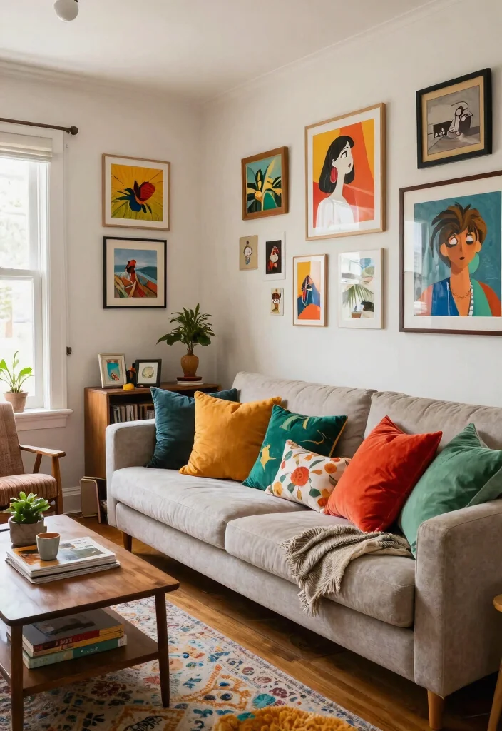 30 Colourful Living Room Decor Ideas for a Fun Modern Space - 30. Your Personal Style Statement 1