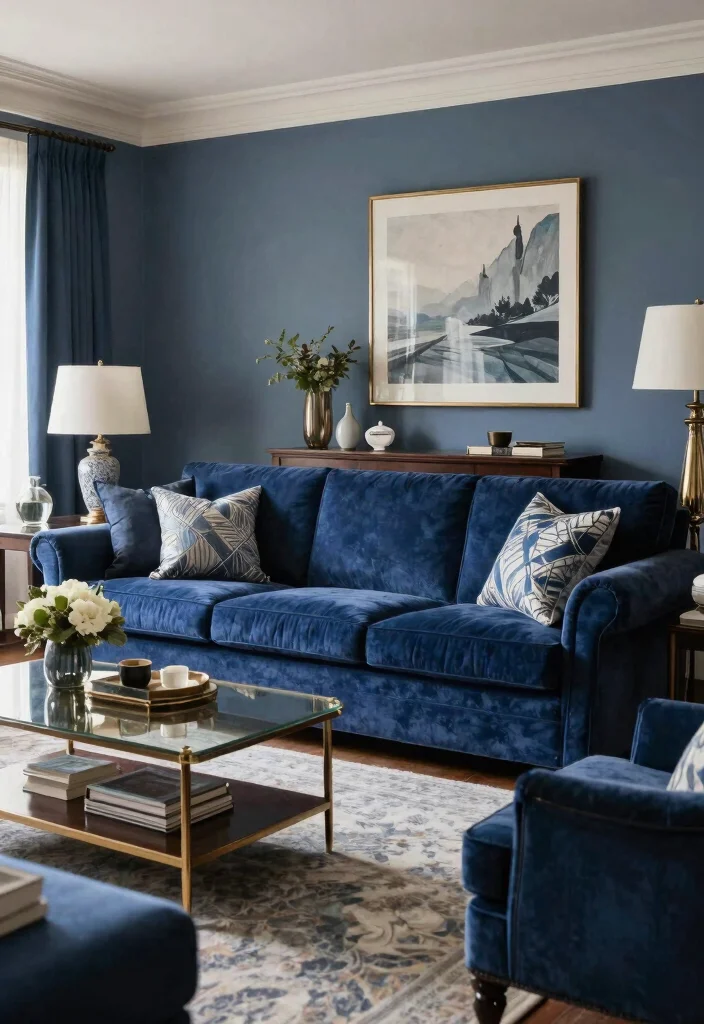 30 Dark Blue Couch Living Room Decor Ideas for a Rich Elegant Look - Conclusion 1