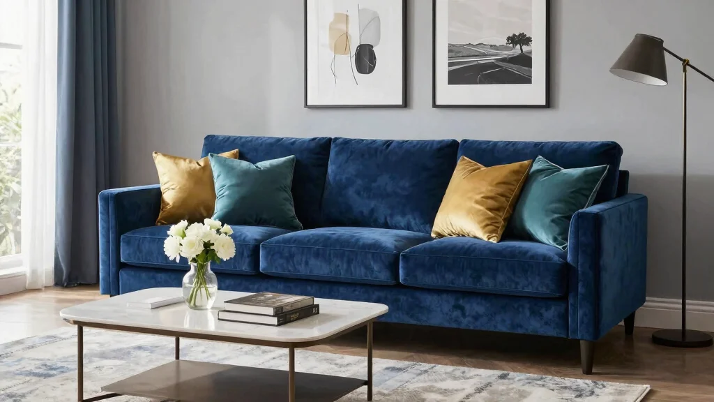30 Dark Blue Couch Living Room Decor Ideas for a Rich Elegant Look