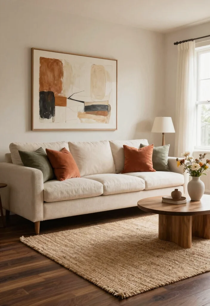 30 Dark Wood Floors Living Room Decor Ideas for a Warm Stylish Home - 4. Earthy Color Palette 1