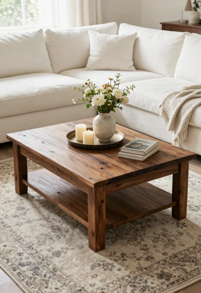 30 Dark Wood Living Room Decor Ideas for a Warm Elegant Home - 1. Dark Wood Coffee Tables 1