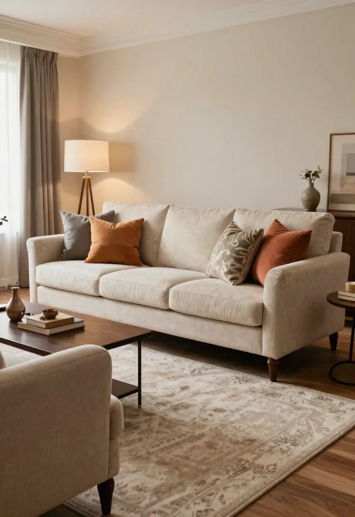 30 Dark Wood Living Room Decor Ideas for a Warm Elegant Home - 13. Dark Wood Upholstered Furniture 1