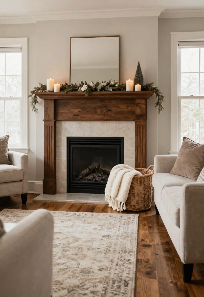 30 Dark Wood Living Room Decor Ideas for a Warm Elegant Home - 6. Cozy Dark Wood Fireplaces 1