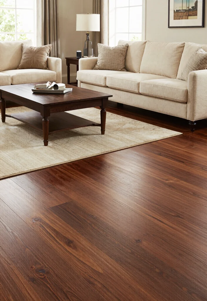 30 Dark Wood Living Room Decor Ideas for a Warm Elegant Home - 7. Dark Wood Flooring 1
