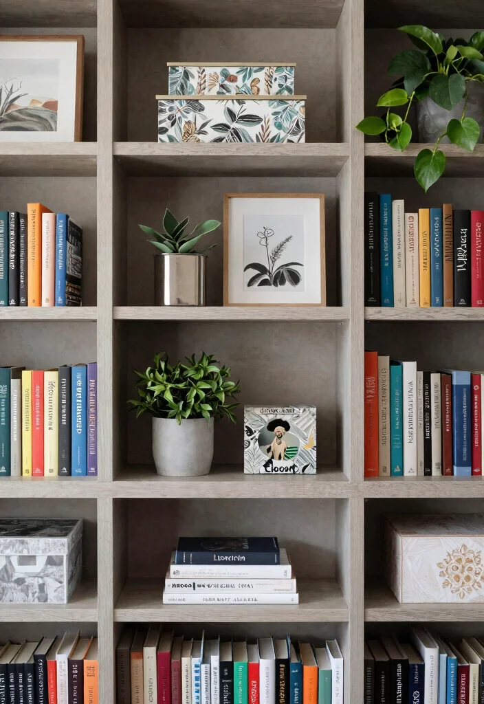 30 Dream House Decor Living Room Ideas for a Luxury Cozy Space - 15. Curated Bookshelves 1