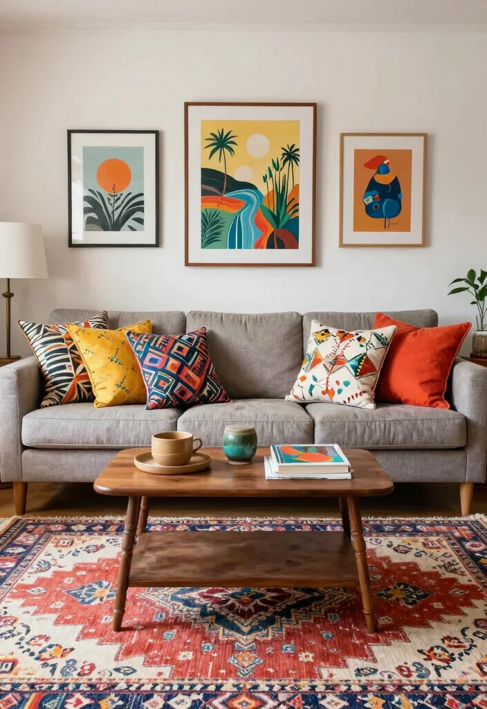 30 Dream House Decor Living Room Ideas for a Luxury Cozy Space - 17. Mixed Patterns 1