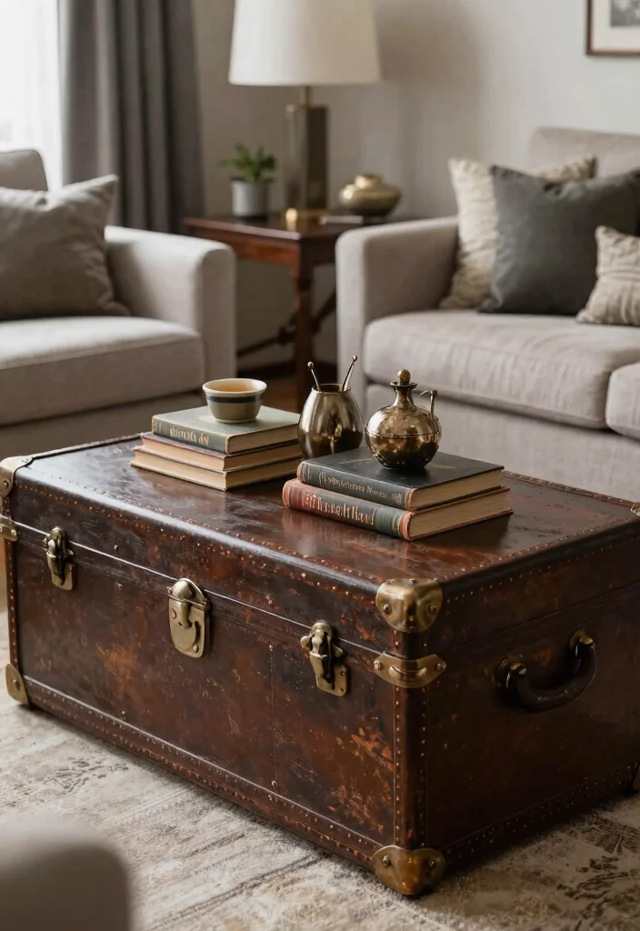 30 Dream House Decor Living Room Ideas for a Luxury Cozy Space - 18. Vintage Touches 1