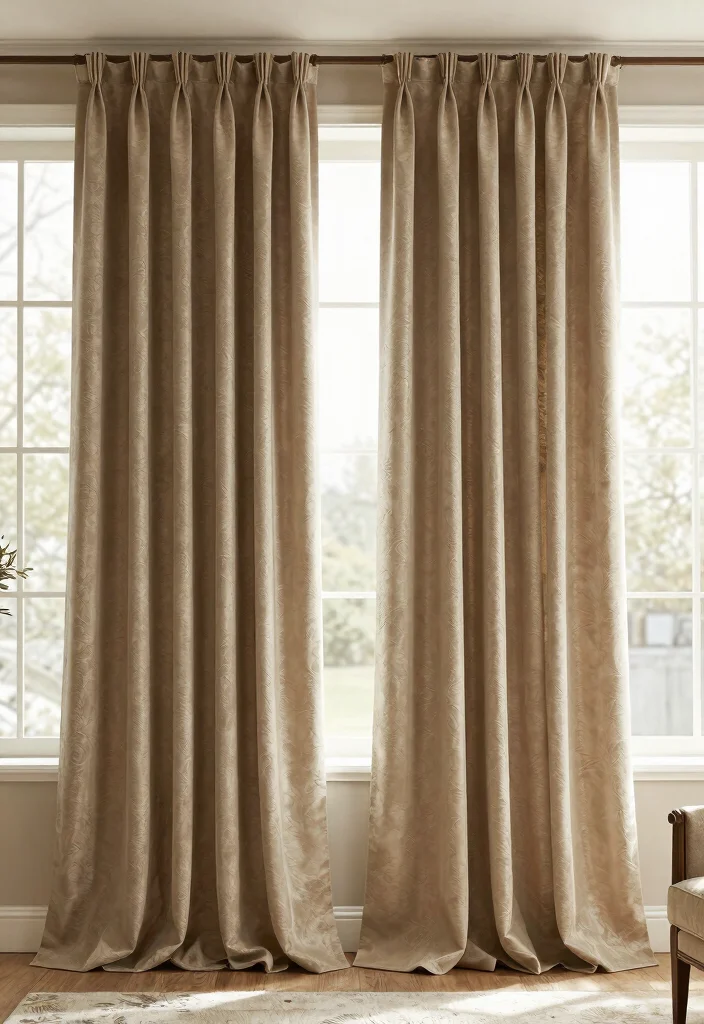 30 Dream House Decor Living Room Ideas for a Luxury Cozy Space - 20. Elegant Curtains 1