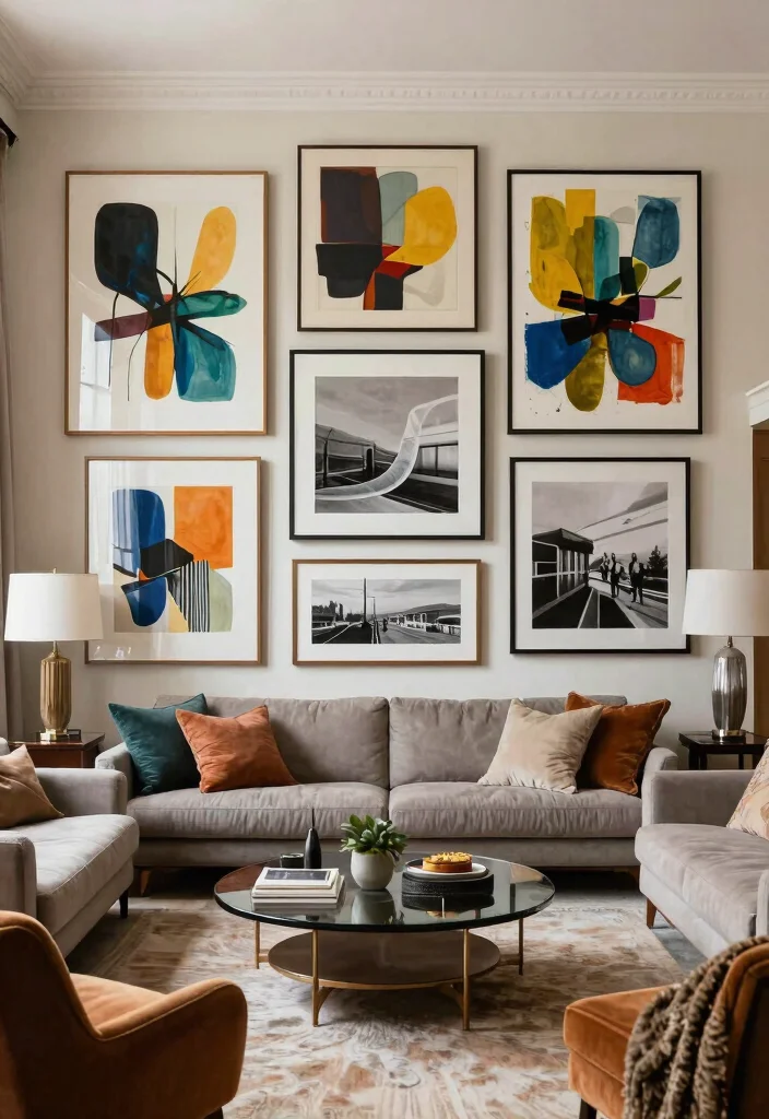 30 Dream House Decor Living Room Ideas for a Luxury Cozy Space - 5. Statement Artwork 1