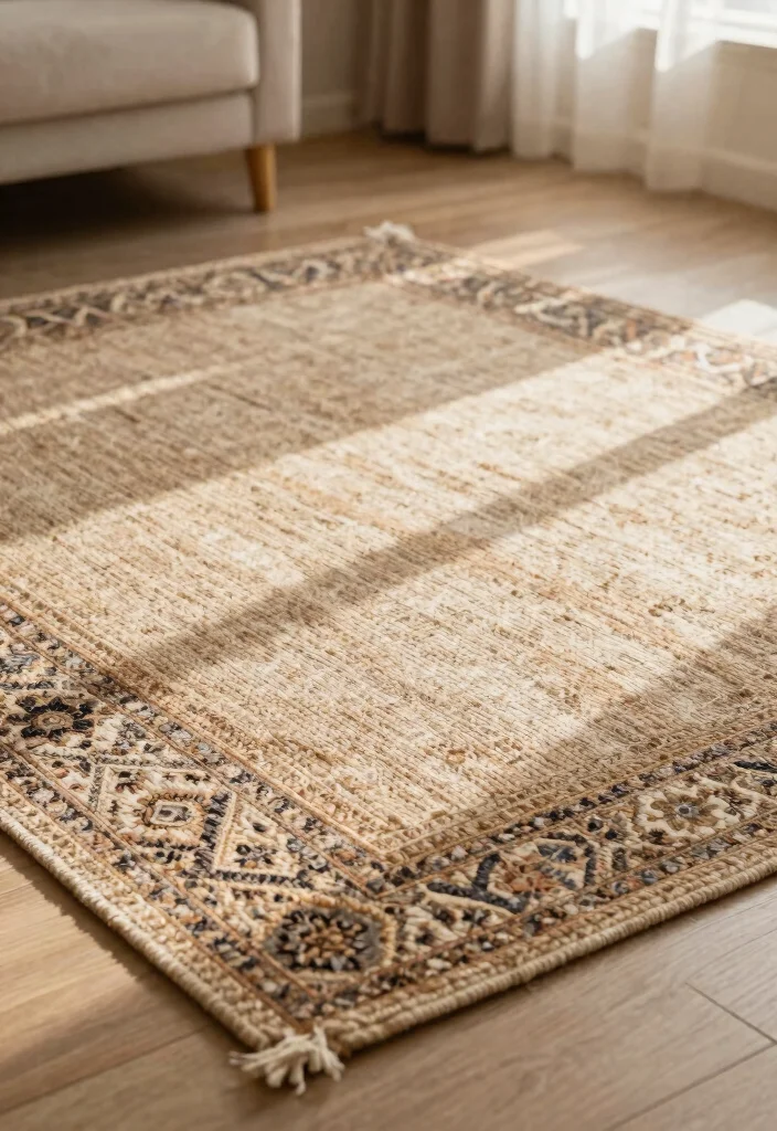 30 Earth Tone Living Room Decor Cozy Ideas for a Warm Natural Home - 14. Natural Fiber Rugs 1