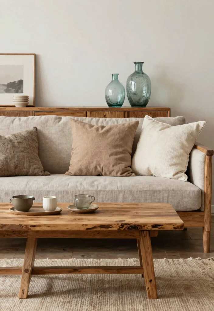 30 Earth Tone Living Room Decor Cozy Ideas for a Warm Natural Home - 28. Embrace Sustainable Decor Choices 1