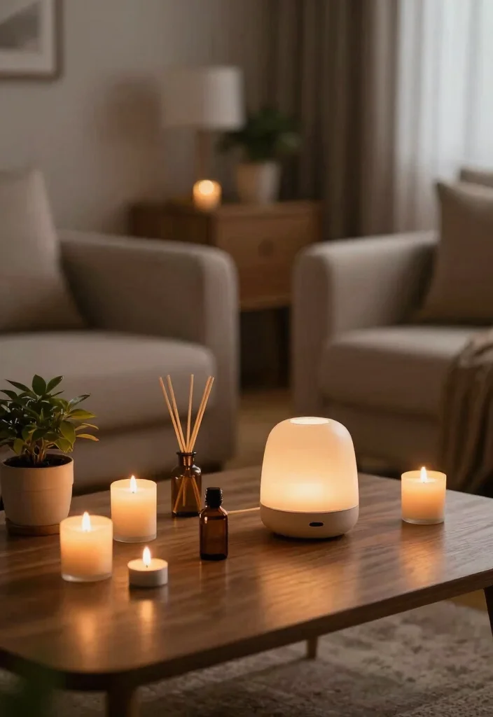 30 Earth Tone Living Room Decor Cozy Ideas for a Warm Natural Home - 29. Calming Earthy Scents 1