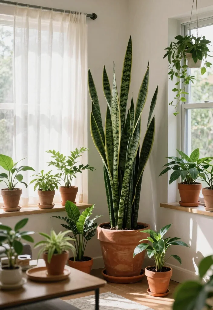 30 Earth Tone Living Room Decor Cozy Ideas for a Warm Natural Home - 4. Indoor Plants for Freshness 1