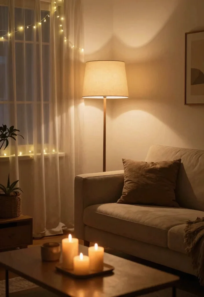 30 Earth Tone Living Room Decor Cozy Ideas for a Warm Natural Home - 6. Cozy Lighting Solutions 1