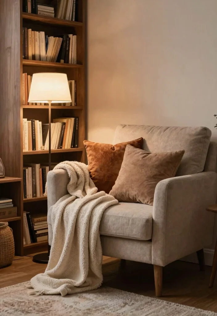 30 Earth Tone Living Room Decor Cozy Ideas for a Warm Natural Home - 9. Cozy Nooks for Reading 1