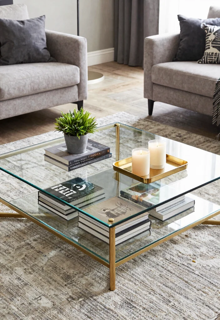 30 Girly Apartment Decor Living Room Ideas for a Chic Pretty Space - 13. Stylish Coffee Tables 1