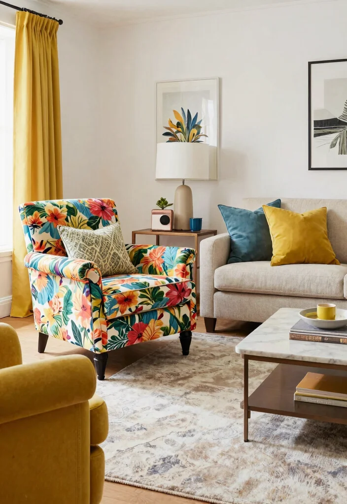 30 Girly Apartment Decor Living Room Ideas for a Chic Pretty Space - 18. Bold Accent Chairs 1