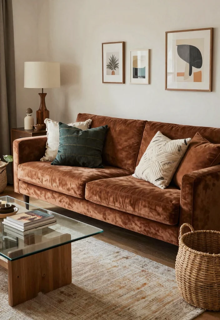 30 Girly Apartment Decor Living Room Ideas for a Chic Pretty Space - 25. Eclectic Mix of Textures 1