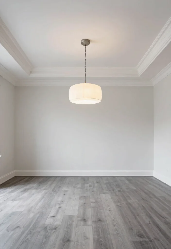 30 Grey Wood Floors Living Room Decor Ideas for a Clean Modern Look - 19. Experiment with Ceiling Designs 1