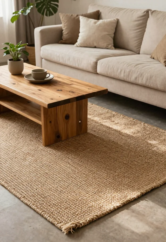 30 Hunting Decor Living Room Ideas for a Rustic Cozy Cabin Style - 14. Natural Fiber Rugs 1