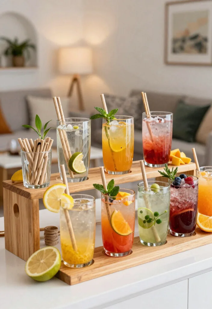 30 Living Room Birthday Party Decor Ideas for Celebration - 11. Eco-Friendly Straws 1