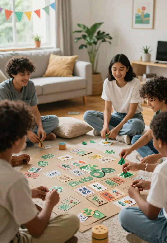 30 Living Room Birthday Party Decor Ideas for Celebration - 16. Earth-Friendly Party Games 1