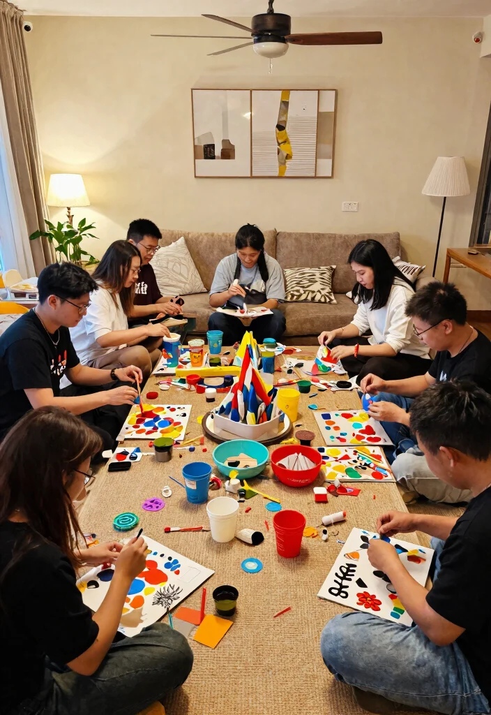 30 Living Room Birthday Party Decor Ideas for Celebration - 26. Creative Guest Activities 1