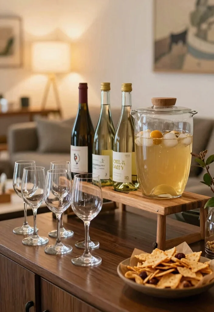 30 Living Room Birthday Party Decor Ideas for Celebration - 28. Eco-Friendly Wine and Drink Options 1