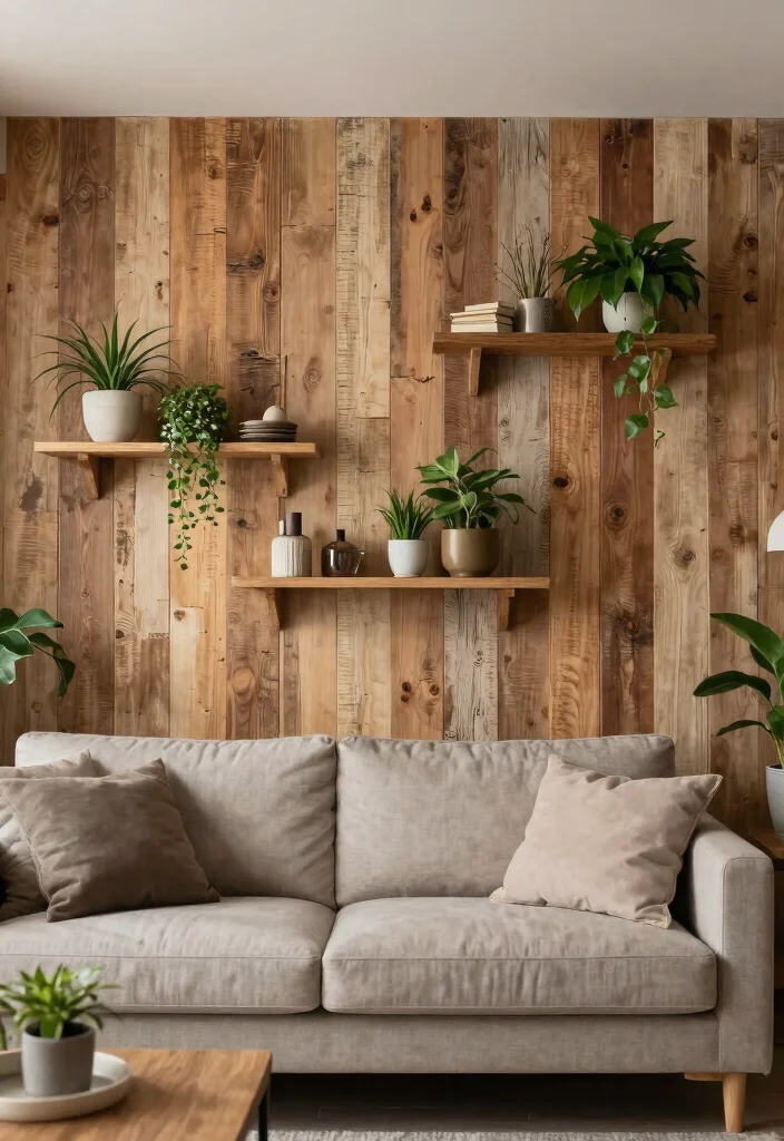 30 Living Room Decor Ideas for Wall Shelf Couch TV Stand and Sideboard Styling - 21. Textured Wall Panels 1