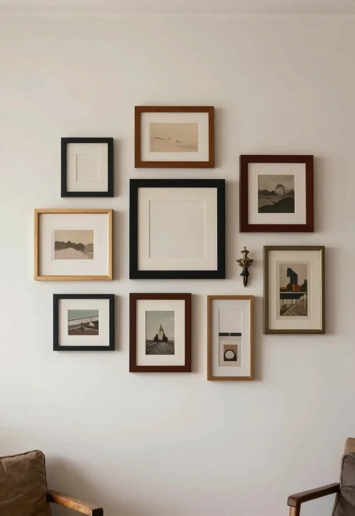 30 Living Room Decor Ideas for Wall Shelf Couch TV Stand and Sideboard Styling - 23. Incorporating Open Frames 1