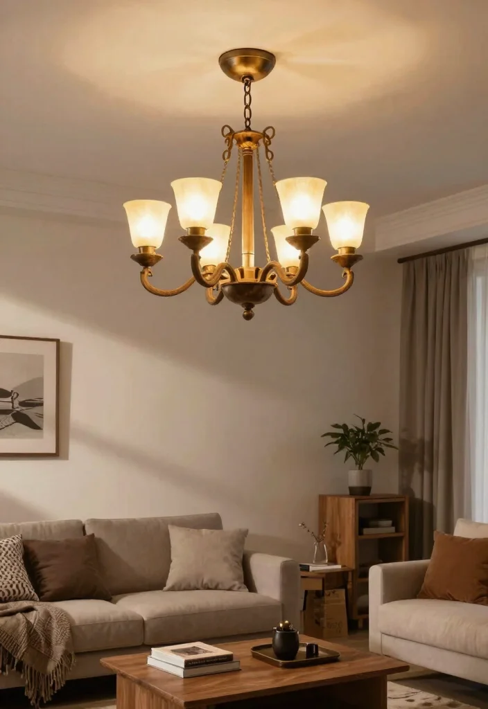 30 Living Room Decor Ideas for Wall Shelf Couch TV Stand and Sideboard Styling - 27. Statement Lighting Fixtures 1