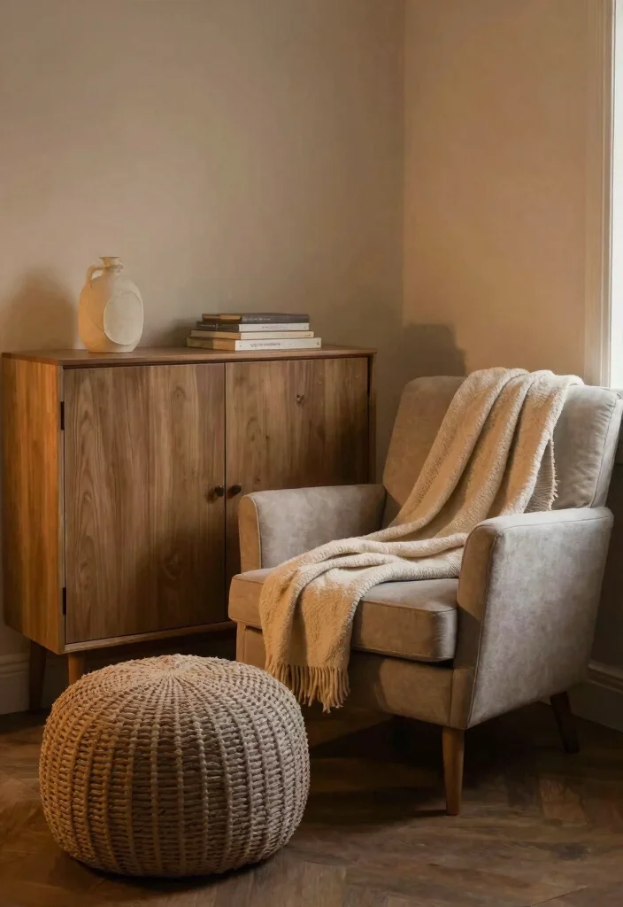 30 Living Room Sideboard Decor Ideas for a Styled Elegant Space - 16. Create a Cozy Nook 1