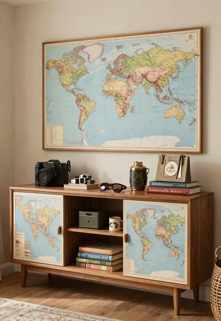 30 Living Room Sideboard Decor Ideas for a Styled Elegant Space - 23. Curate a Themed Display 1