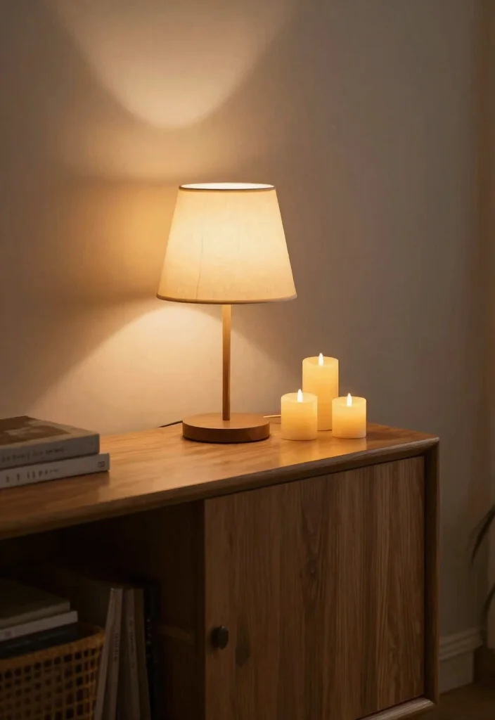 30 Living Room Sideboard Decor Ideas for a Styled Elegant Space - 28. Soft Ambient Lighting 1