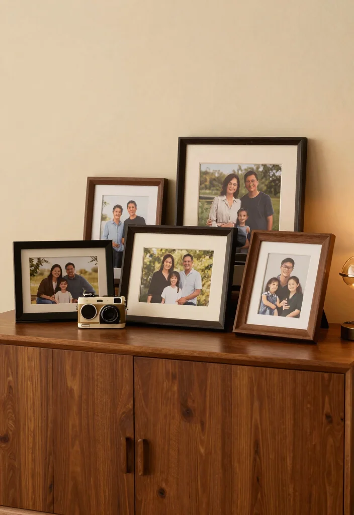 30 Living Room Sideboard Decor Ideas for a Styled Elegant Space - 7. Personal Touches 1