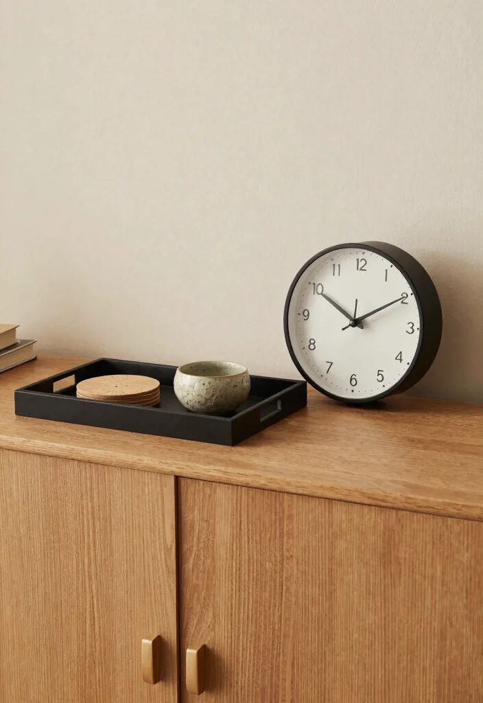 30 Living Room Sideboard Decor Ideas for a Styled Elegant Space - 9. Functional Accessories 1