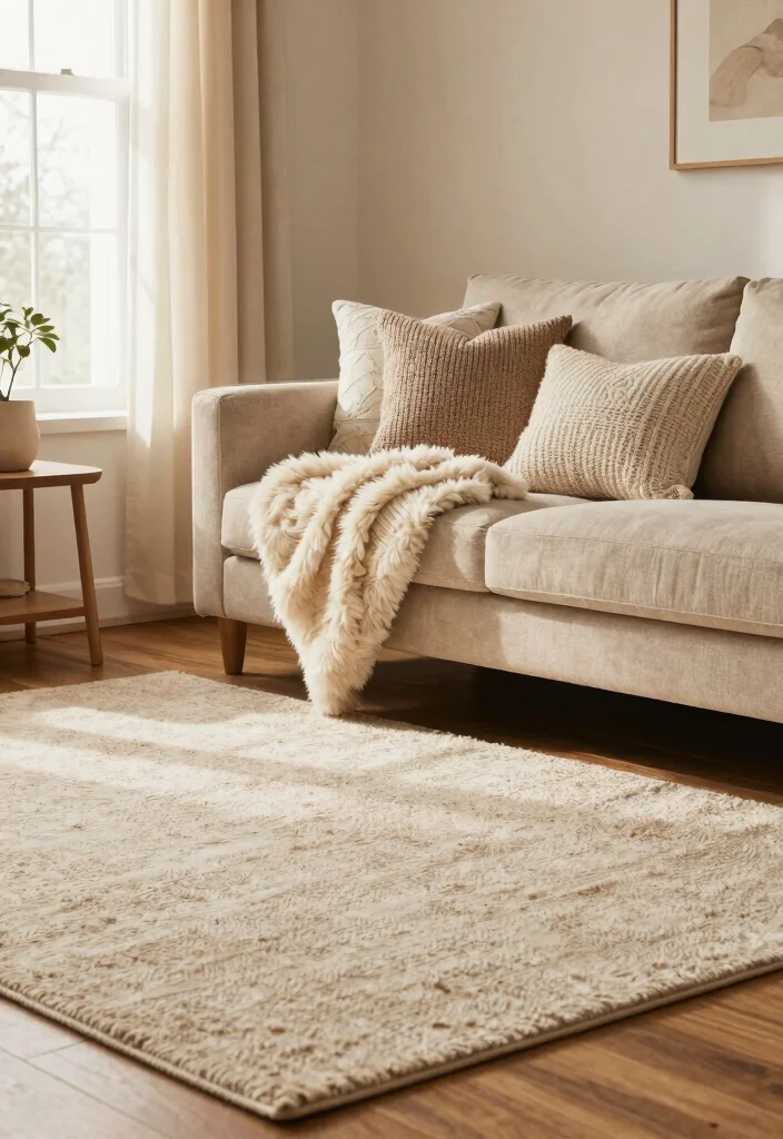 30 Men Apartment Living Room Decor Ideas for Masculine Style - 23. Warm and Inviting Textures 1