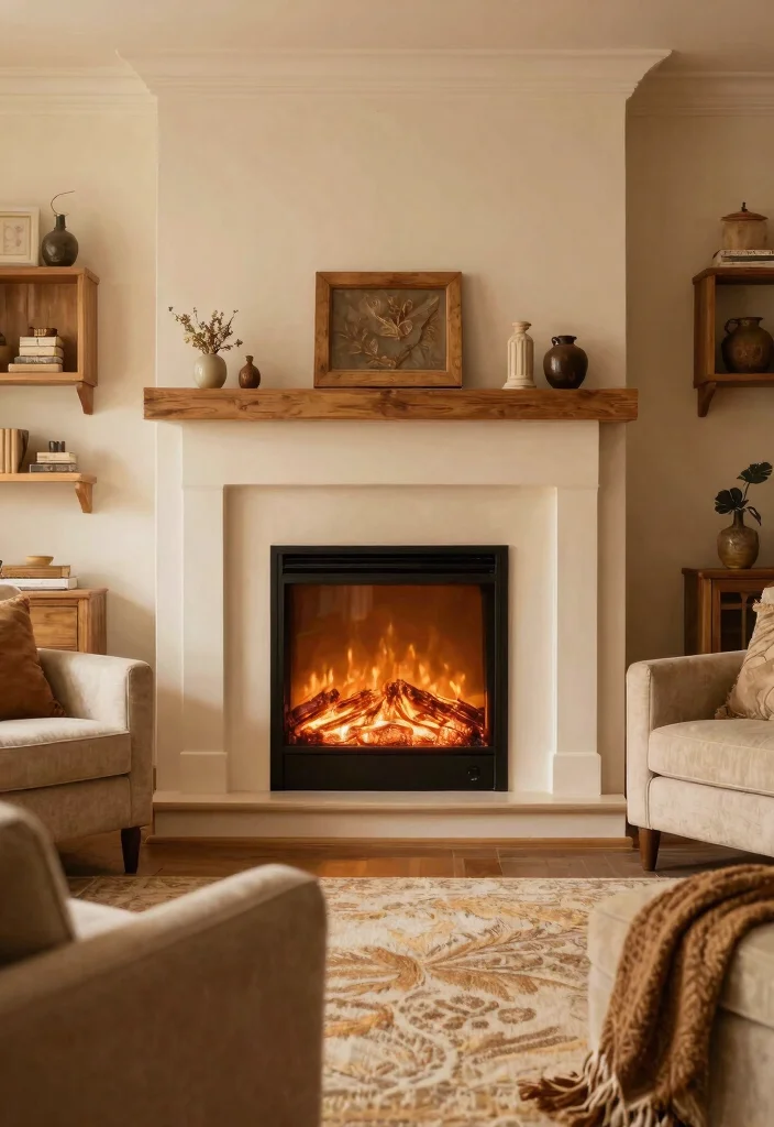 30 Men Apartment Living Room Decor Ideas for Masculine Style - 25. Cozy Fire Elements 1