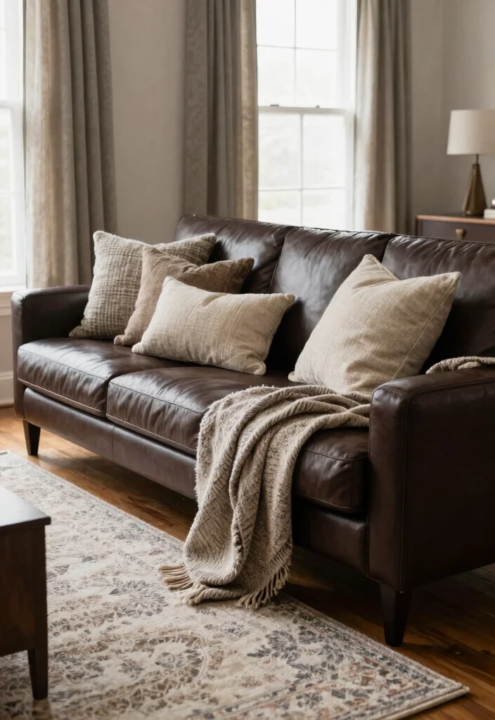 30 Men Apartment Living Room Decor Ideas for Masculine Style - 7. Textured Fabrics 1